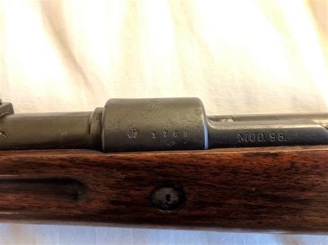 Description: German Mauser model <strong>K98</strong> infantry rifle 8mm manufactured late in WWII. . K98 markings guide